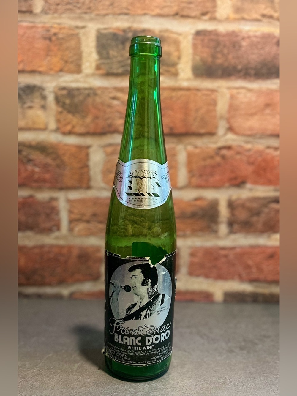 Vintage 1978 Always Elvis Frontenac Bottle with Colonel Poem -Elvis Presley